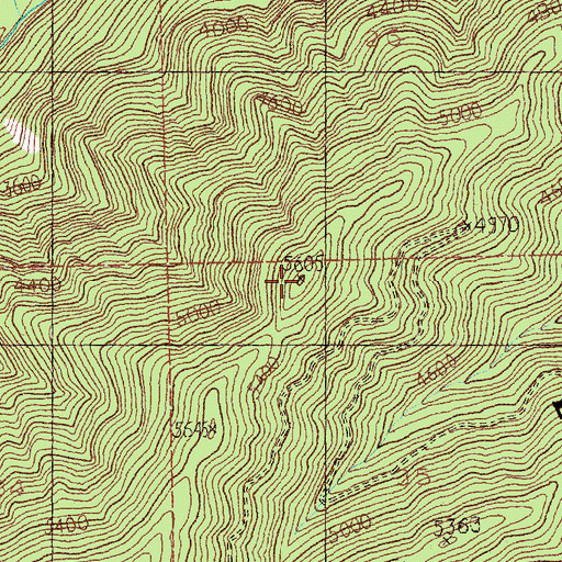 Topographic Map of Magone Mountain, MT