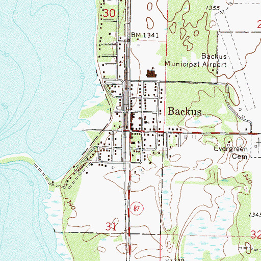 Topographic Map of Seventh Day Adventist Church, MN