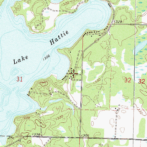 Topographic Map of Tuck-A-Way Resort and Campground, MN