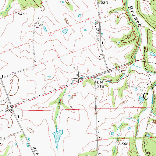 Topographic Map of Silver Spring, MO