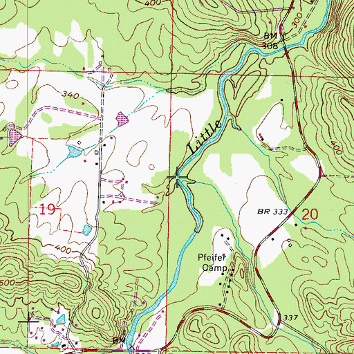 Topographic Map of Wildwood Creek, AR