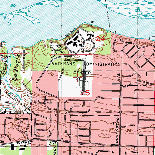 Topographic Map of Biloxi National Cemetery, MS