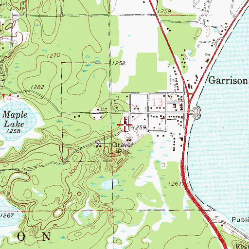 Topographic Map of Our Lady of Fatima Church, MN