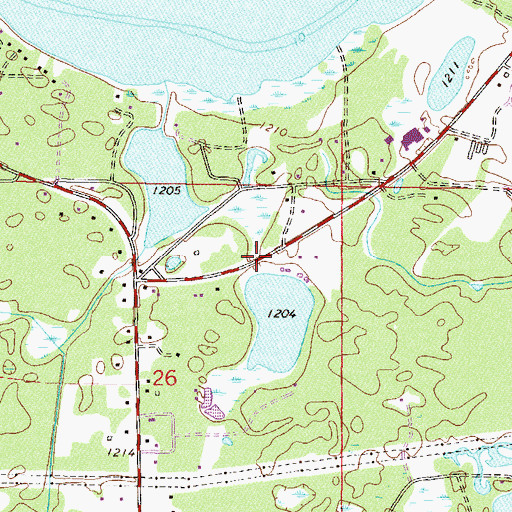 Topographic Map of Community Church of the Nazarene, MN