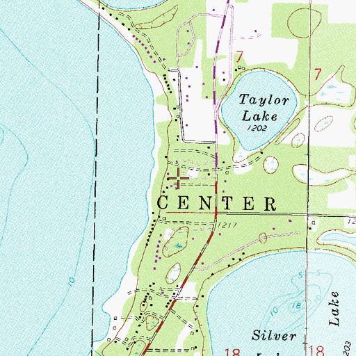 Topographic Map of Shing Wako Resort and Campground, MN