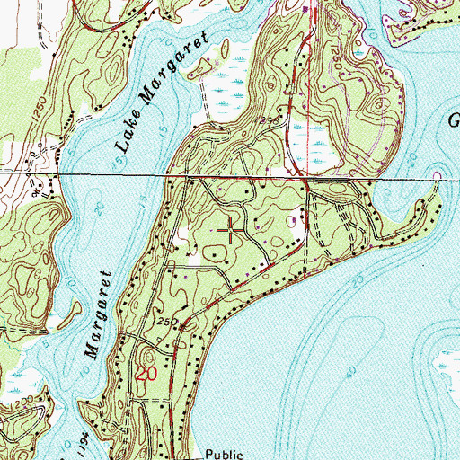 Topographic Map of Living Savior Lutheran Church, MN