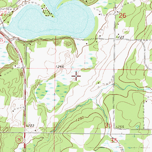 Topographic Map of Hillside Cemetery, MN