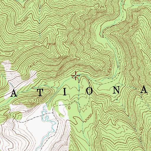 Topographic Map of Swim Creek, ID