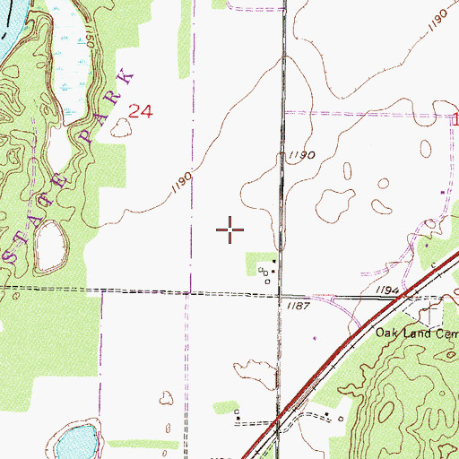 Topographic Map of Saint John Holy Cross Episcopal Cemetery, MN