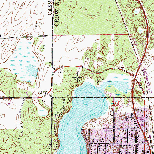 Topographic Map of Tall Timbers Campground, MN