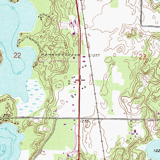 Topographic Map of Grace United Methodist Church, MN