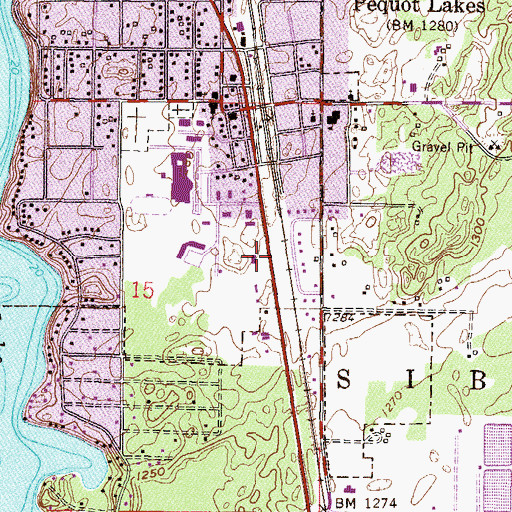 Topographic Map of Gloria Dei Lutheran Church, MN