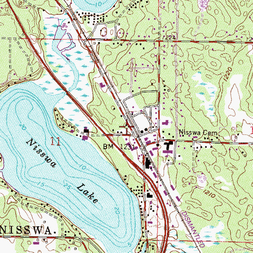 Topographic Map of Nisswa (historical), MN