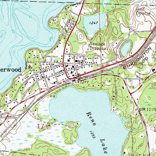 Topographic Map of Saint Joseph Church, MN