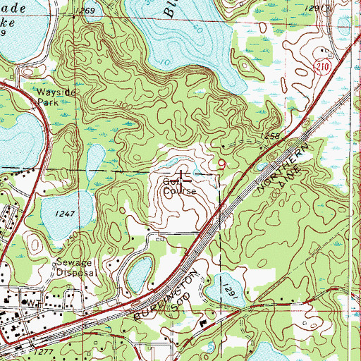 Topographic Map of Cuyuna Country Club, MN