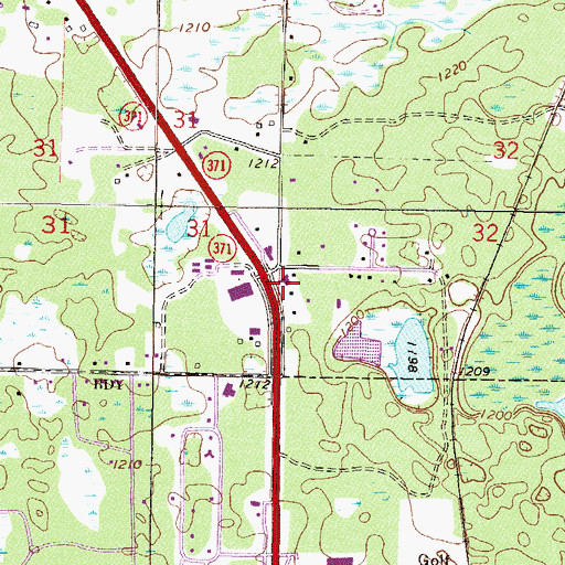 Topographic Map of Church of Christ, MN