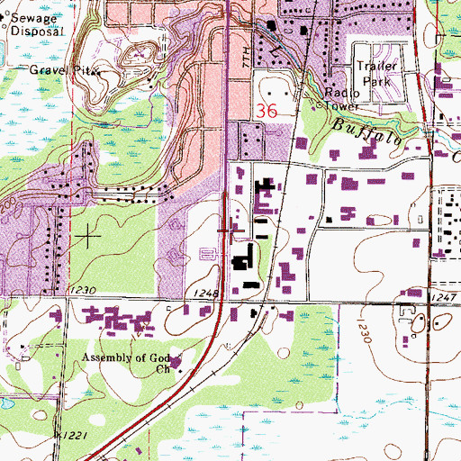 Topographic Map of Lake Area Urology Center, MN