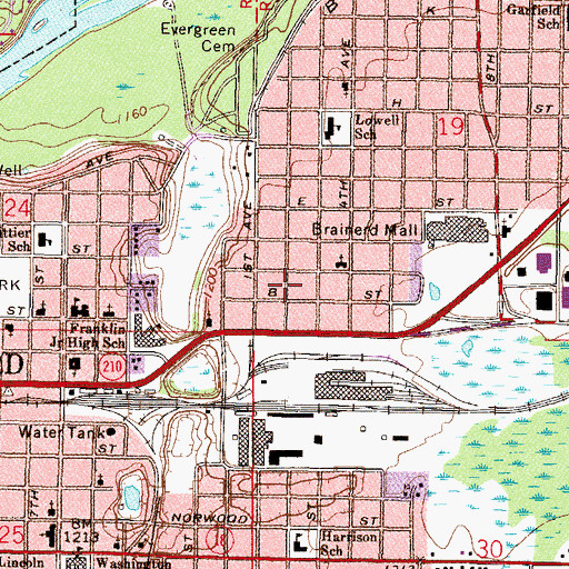 Topographic Map of Grace Lutheran Parish, MN
