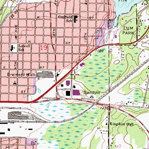 Topographic Map of Bethlehem Lutheran Church, MN