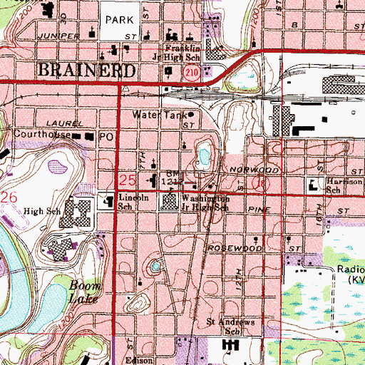 Topographic Map of Community Covenant Church, MN