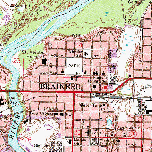 Topographic Map of Bethlehem Christian Fellowship, MN
