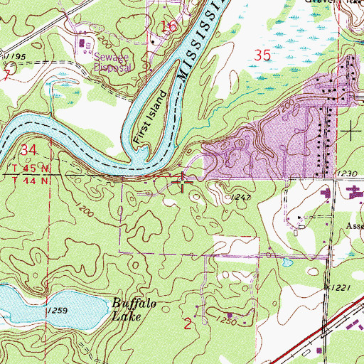 Topographic Map of Woodland Good Samaritan Village, MN