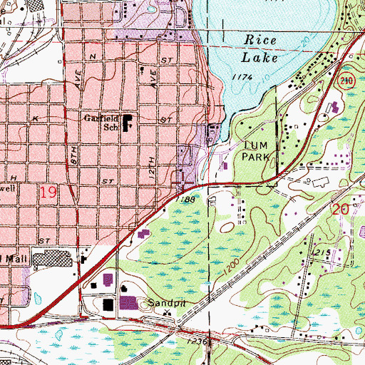 Topographic Map of East Gate Mobile Home Park, MN