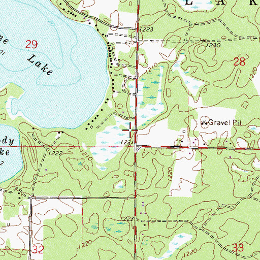 Topographic Map of Sullivan's Resort and Campground, MN