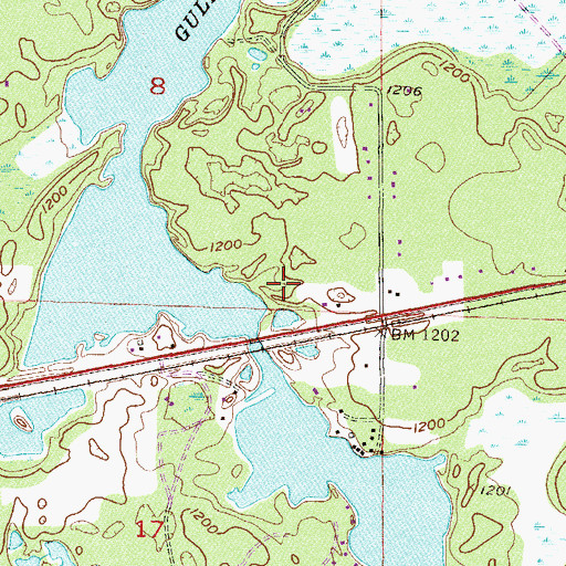 Topographic Map of Little Pine Resort and Campground, MN