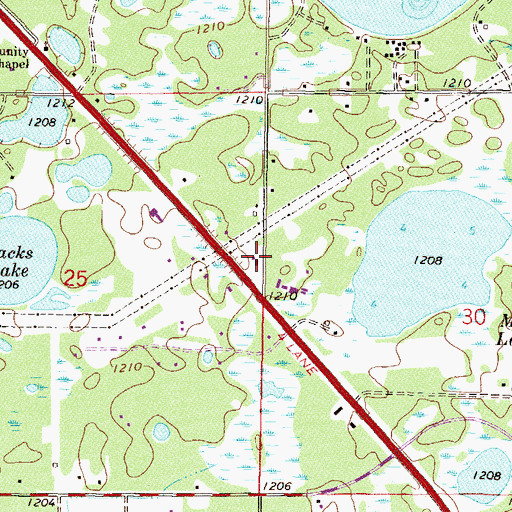 Topographic Map of Agape Christian Church, MN