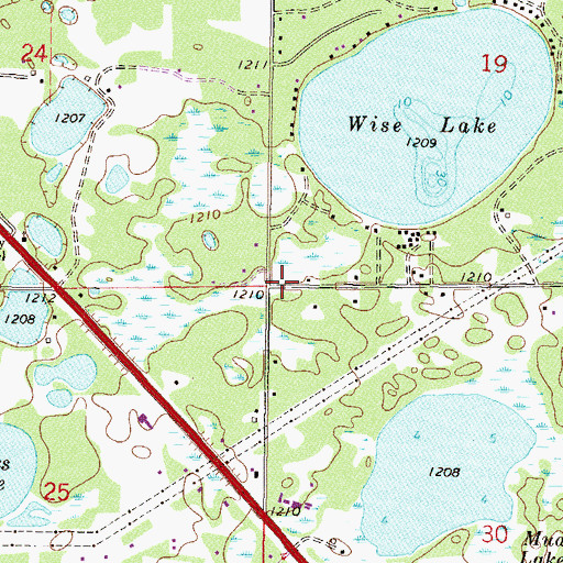 Topographic Map of Church of the Nazarene, MN