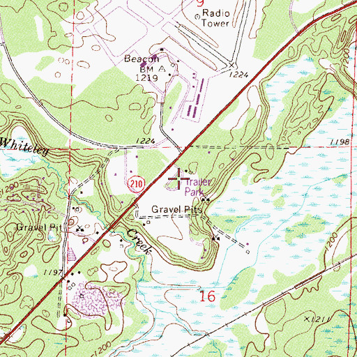 Topographic Map of Lazy Acre's Trailer Court, MN