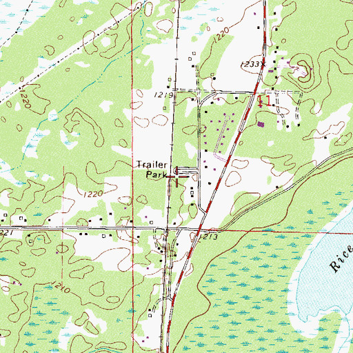 Topographic Map of Supreme Mobile Court, MN