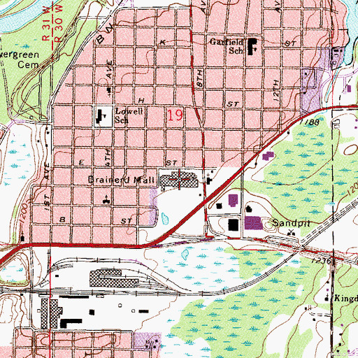Topographic Map of Lake Area Children's Museum, MN