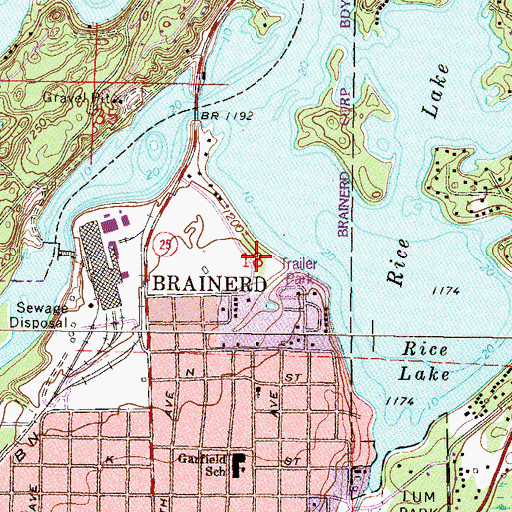 Topographic Map of Stewart C Mills Senior Field, MN