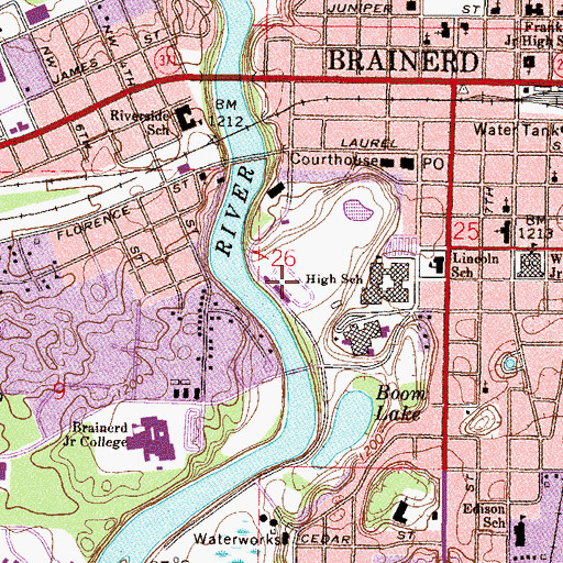Topographic Map of Adamson Field, MN