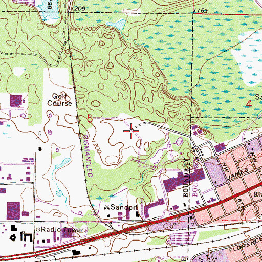 Topographic Map of Northland Arboretum, MN