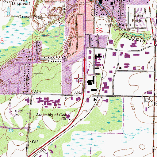 Topographic Map of Brainerd Medical Center, MN