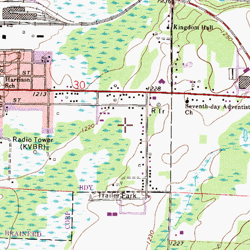 Topographic Map of O'Brien Park, MN