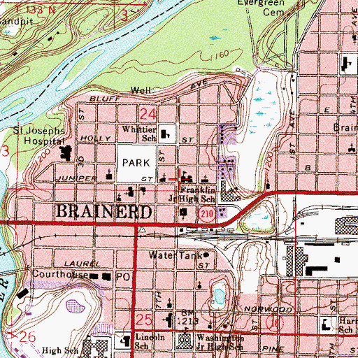 Topographic Map of Saint Francis Catholic School, MN