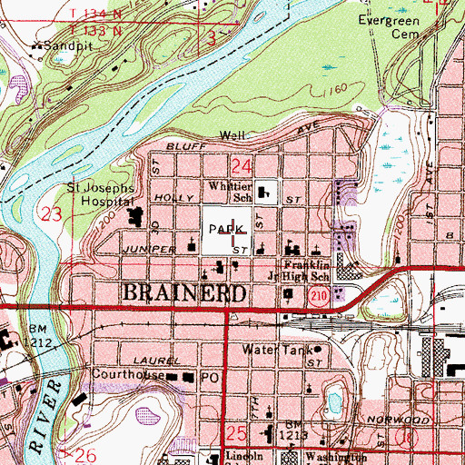 Topographic Map of Gregory Park, MN