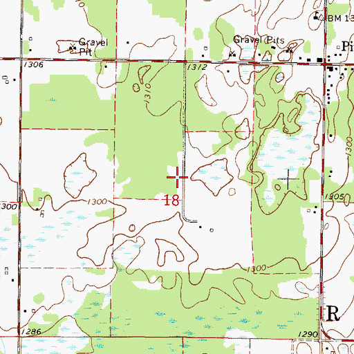 Topographic Map of Schwitz Post Office (historical), MN