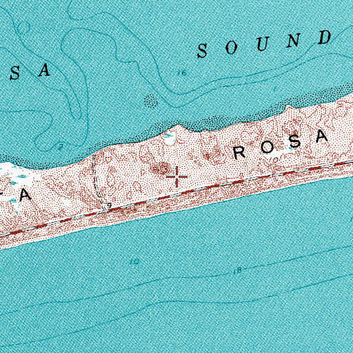 Topographic Map of Opal Beach, FL
