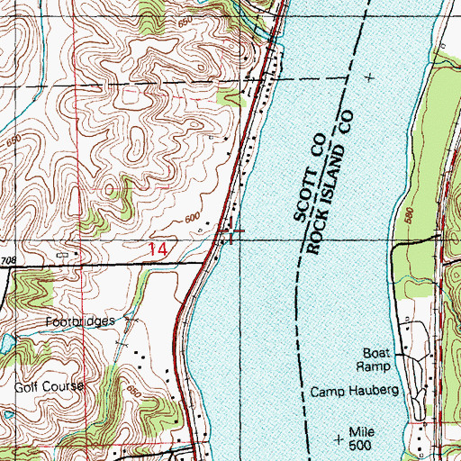 Topographic Map of Lund Creek, IA