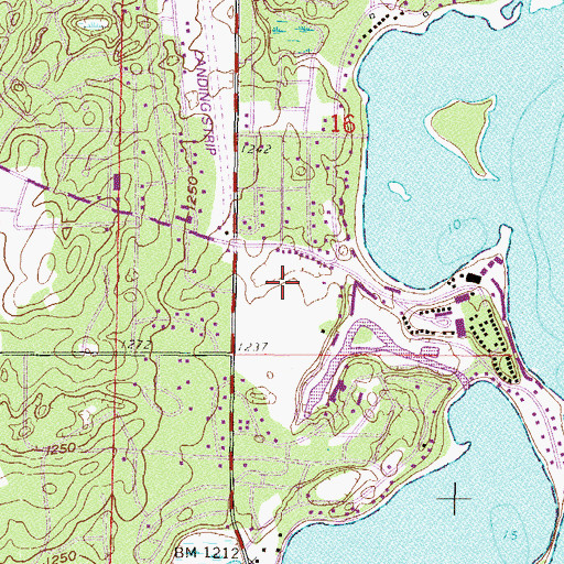 Topographic Map of Traditional Eighteen Hole Golf Course, MN