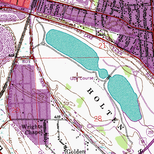 Topographic Map of Grand Marais Golf Course, IL