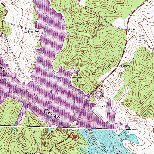 Topographic Map of Childs Cove, VA