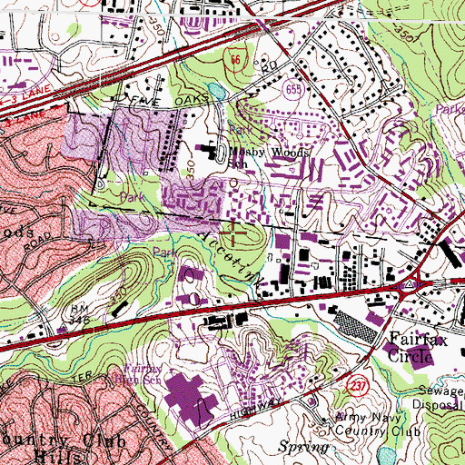 Topographic Map of Draper Drive Park, VA