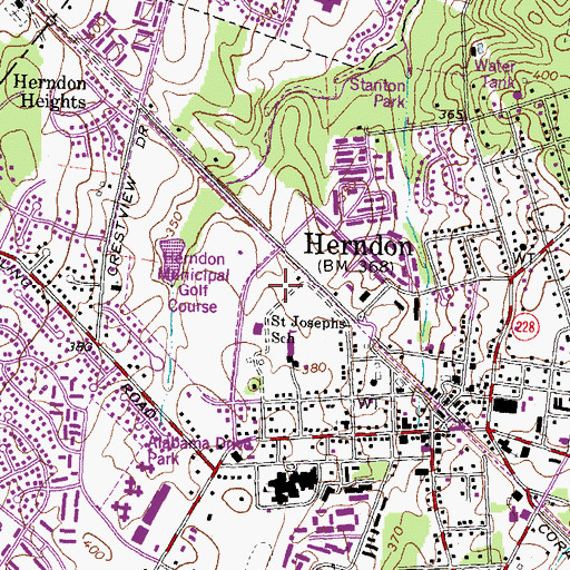 Topographic Map of Bready Park, VA