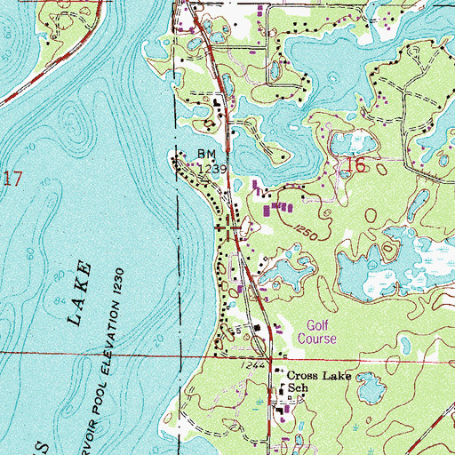 Topographic Map of Crossroads Christian Assembly Church, MN
